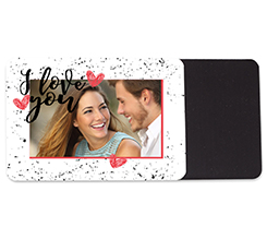 Calamita rettangolare flessibile san valentino con cuori