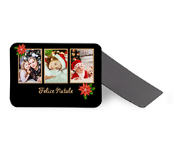 calamita rettangolare flessibile con foto felice natale