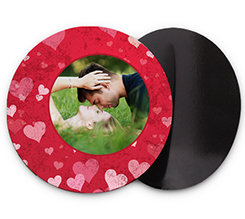 calamita flessibile rotonda con cuori