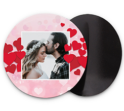 calamita flessibile rotonda con cuori