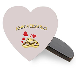 Calamita a cuore da personalizzare con grafica anniversario