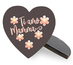 Calamita cuore masonite Ti amo mamma