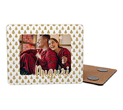 calamita in legno con foto natale