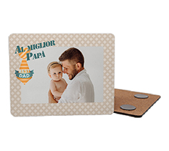 calamita in legno con foto festa del papà