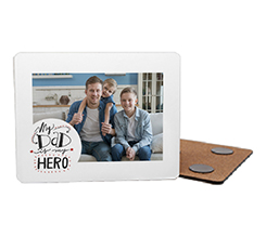 calamita in legno con foto festa del papà