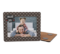 calamita in legno con foto festa del papà