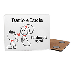 Calamita in legno matrimonio