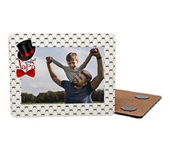 calamita in legno con foto festa del papà