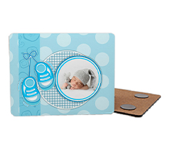 Calamita in masonite rettangolare battesimo bimbo