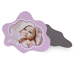 calamita nuvola con foto nascita bimba