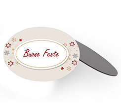 Calamita ovale Fantasia di Natale