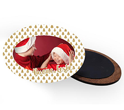 Calamita ovale in masonite Alberelli natalizi