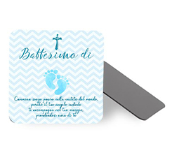 Calamita con grafica a zig zag per il battesimo