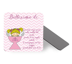 Calamita quadrata con angioletto rosa