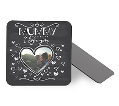 Calamita quadrata con cuore bianco