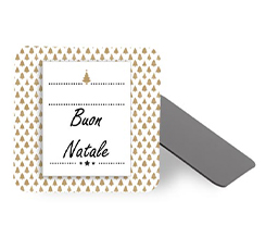 Calamita quadrata con alberi oro