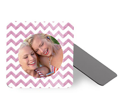 Calamita quadrata con trama zig zag