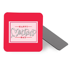 Calamita quadrata con grafica rossa