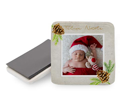 Calamita quadrata in ceramica quadrata Pine cone