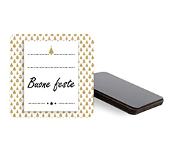 Alberelli natalizi su calamita quadrata