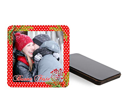 Calamita quadrata in legno buon compleanno