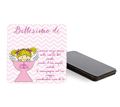 Calamita in masonite per il battesimo