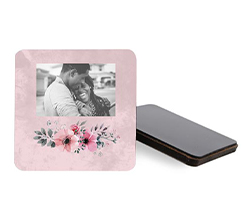 Calamita quadrata in masonite Deco fiori