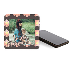 Calamita quadrata in masonite Ti amo mamma