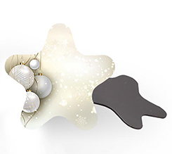 Calamita stella Natale dorato