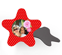 Calamita stella flessibile Sfondo rosso