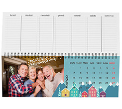 Calendari da scrivania Casette colorate