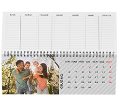 Calendari da scrivania con foto righe grigie