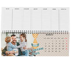 Calendario da scrivania con grafica per papà e foto