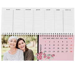 Calendario da scrivania con rose