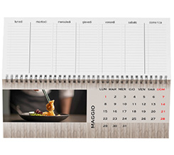 Calendari da scrivania effetto legno