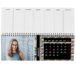 Calendario da scrivania zebrato