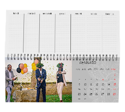 Calendario annuale da scrivania con foto laurea