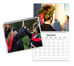 Calendario annuale doppio con foto laurea
