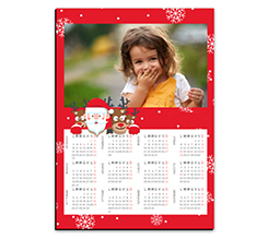Calendario magnetico A3 Babbo con renna