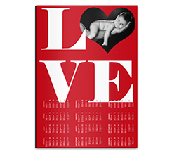 Calendario magnetico A3 Big Love