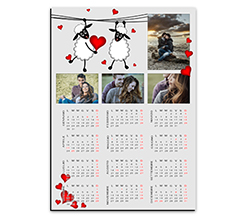 Calendario magnetico A3 Sweet sheep