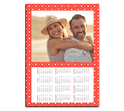 Calendario magnetico A3 Texture cuori