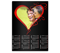 Calendario magnetico A4 Black Valentine