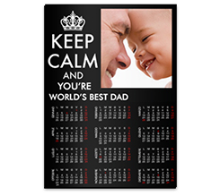 Calendario magnetico A4 Keep calm nero