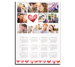 Calendario magnetico A4 I love you