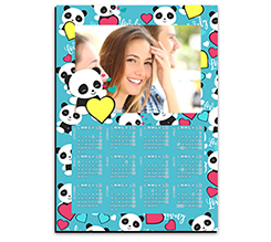 Calendario magnetico A4 Lovely panda