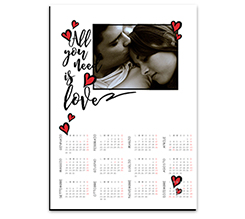 Calendario magnetico A4 Need love