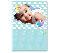 Calendario magnetico A4 Nuvole