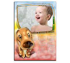 Calendario magnetico A4 Sweet dog