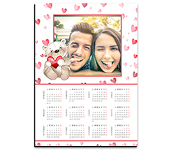 Calendario magnetico A4 Teddy bear